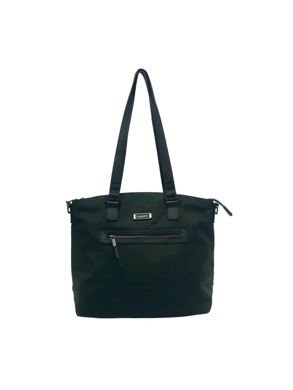 Baggalini Gray Nylon Convertible Shoulder Bag